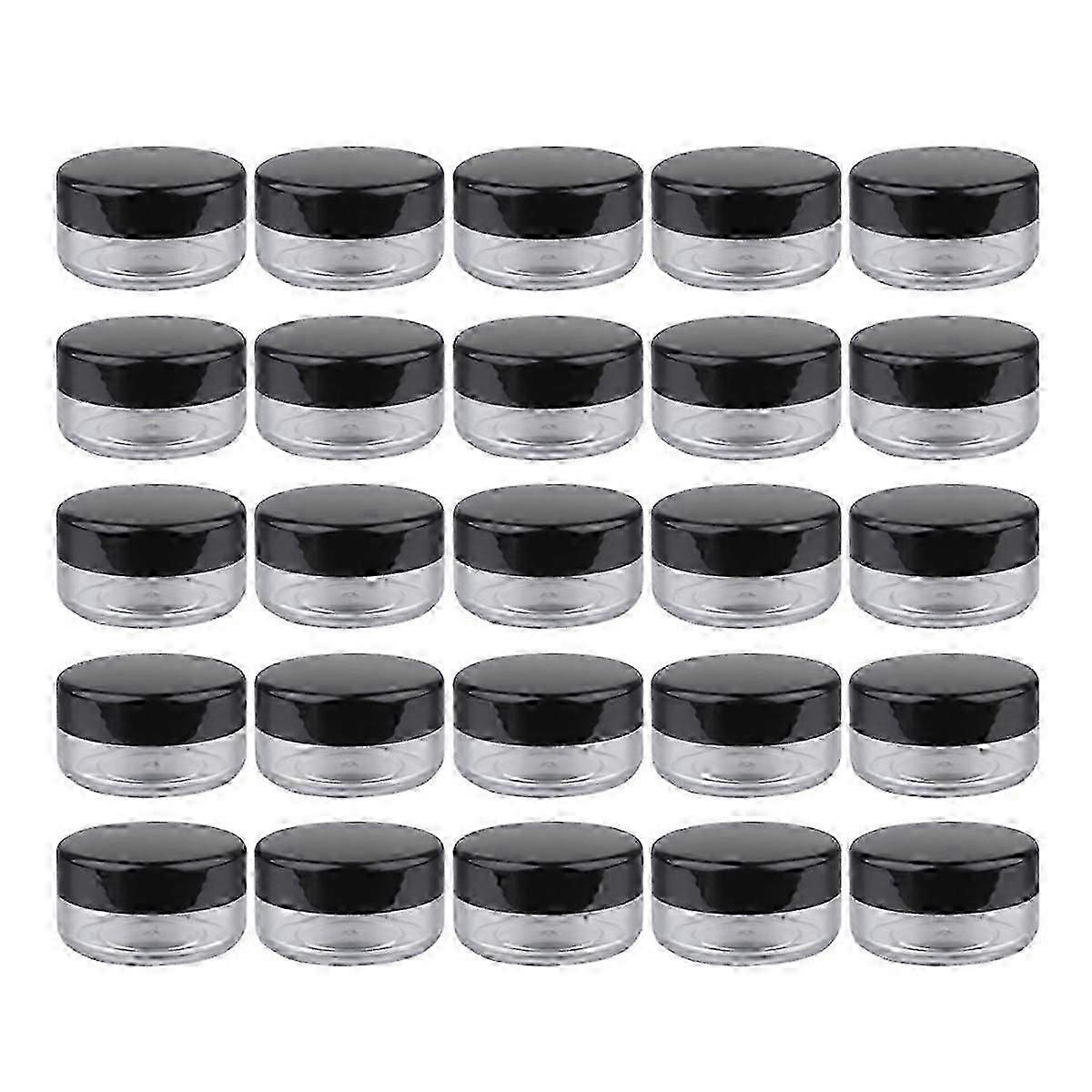 25個のガラス容器トラベルメイクアップコンテナメイクアップローションラウンド缶メイクアップジャー