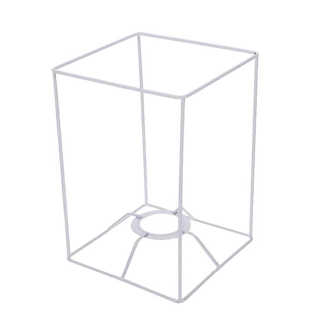 Rustic Lampshade Holder DIY Table Lamp Frame for Home Use White Iron