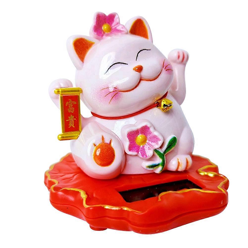 Plastic Waving Cat Statue Dashboard Decoration for Car