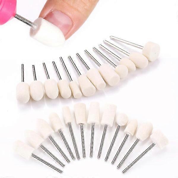 12 pcs Wool felt nail drill Wool nail drill bits one size