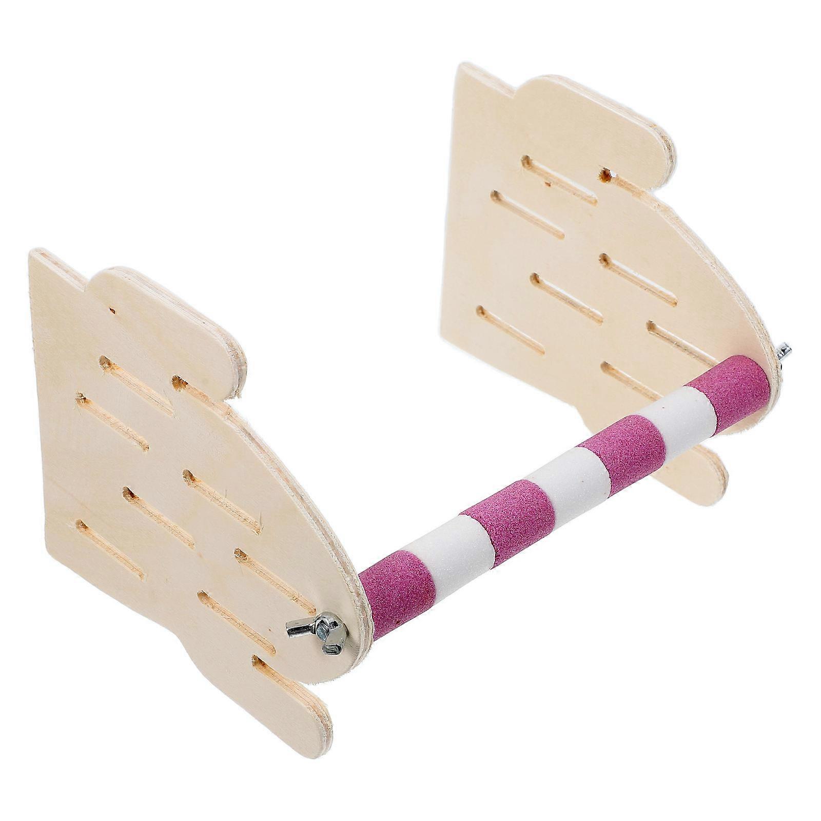 Wooden Bird Perch Stand for Parrot Training and Playing Multi-Functional Usage