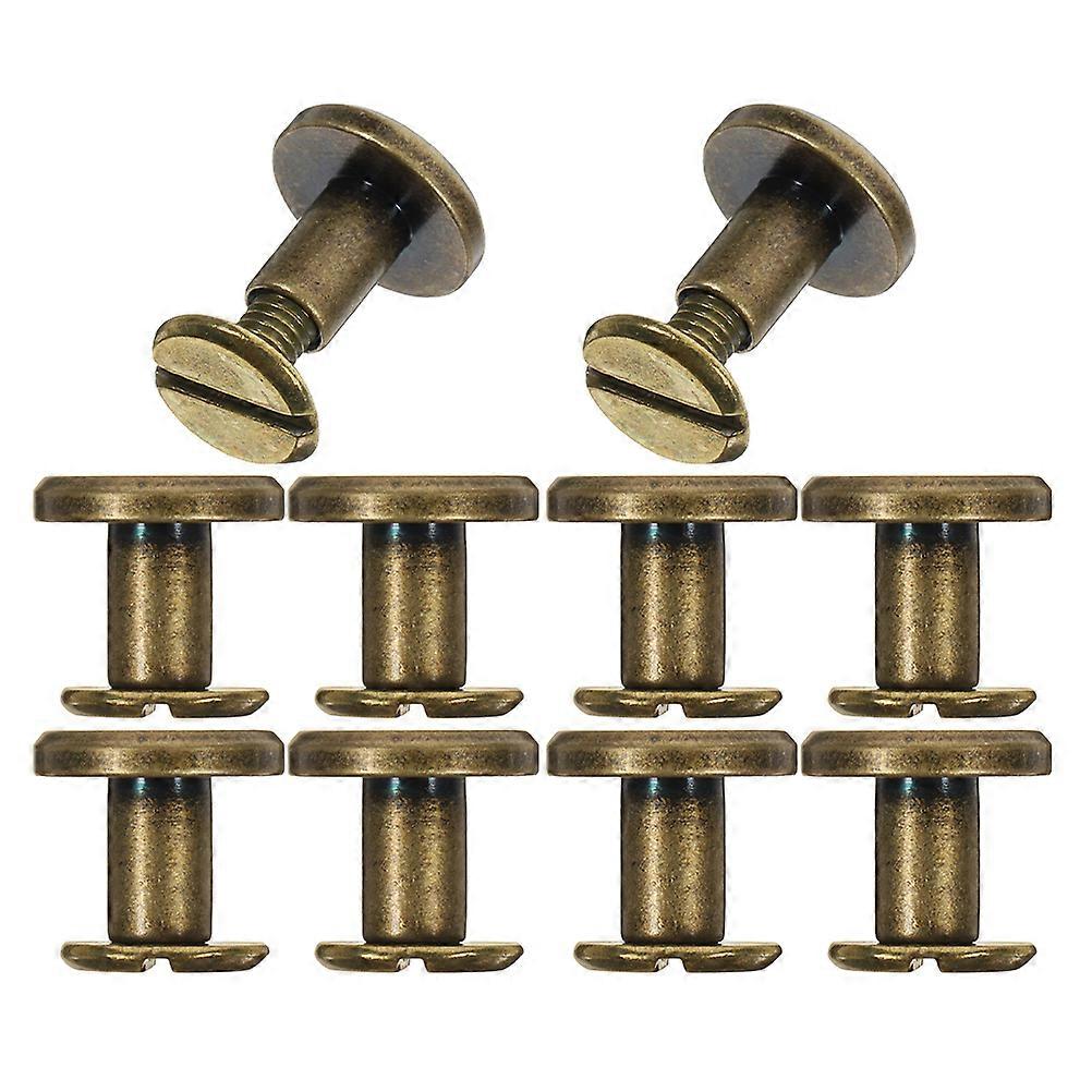 Copper Leathercraft Rivets Binding Post Screw Sets for Secure Fastening 10Pcs