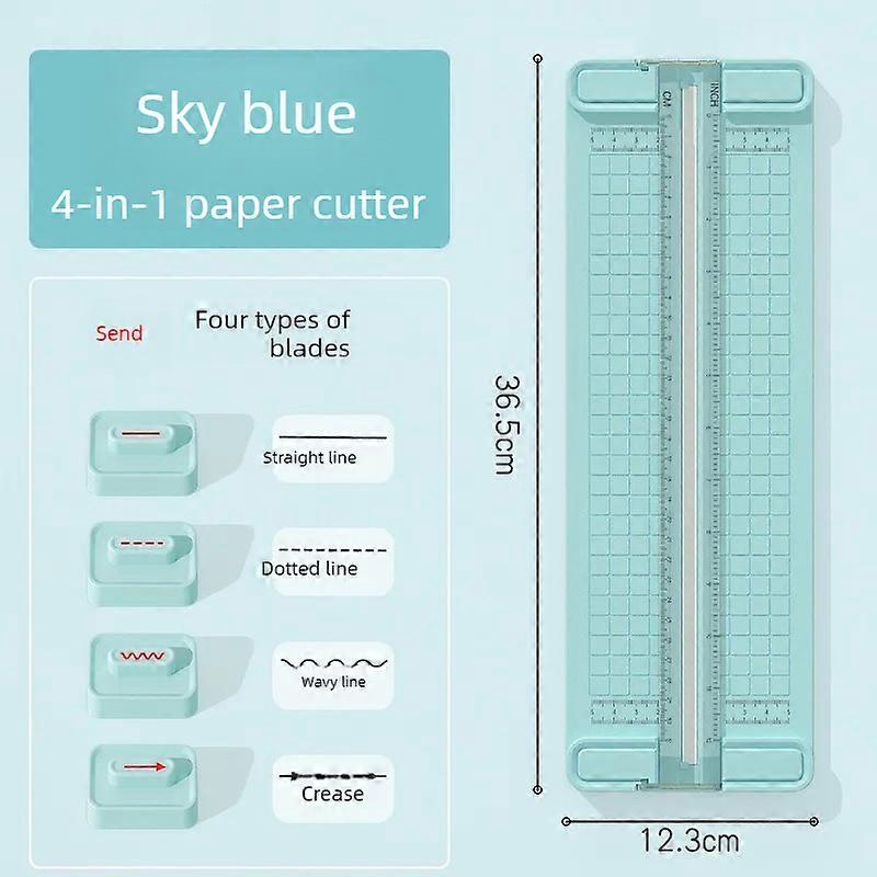 4 in 1 Two Way Manual Paper Cutter with 4 Type Cutter Heads for Paper Trimming Cutting Office School Home Use Cricut Machine