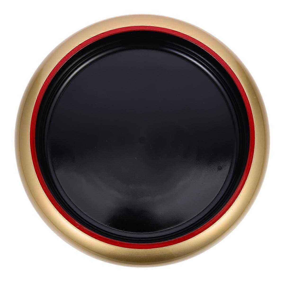 Round Gold Deep Sushi Platter and Sashimi Plate for Japanese Cuisine, Durable EasyClean Medium Tray