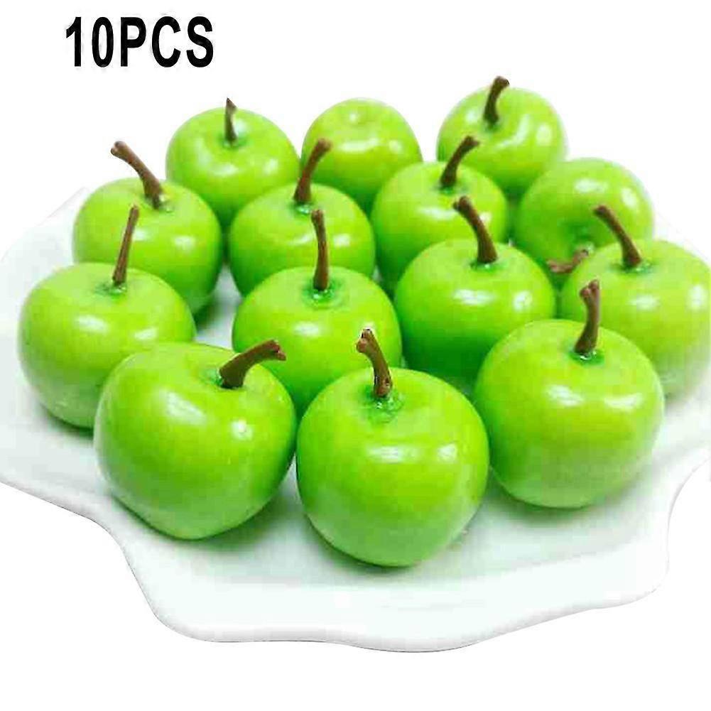 10Pcs Mini Simulation Super Small Apples  Plastic  Home Decor