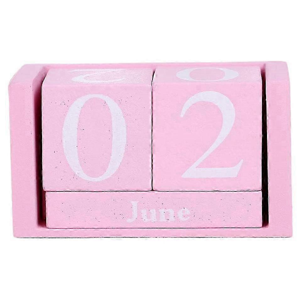 Calendar Shabby Chic Blocks Desktop Calendar Pink