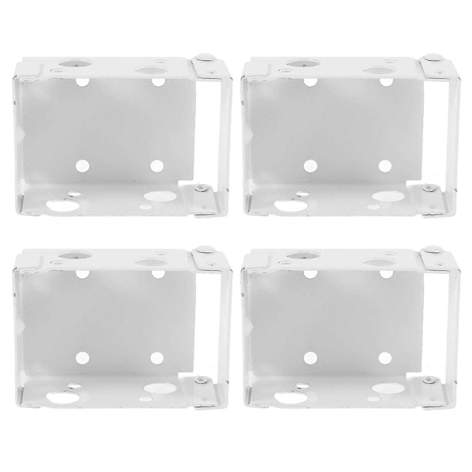 Window Blinds Mounting Brackets for Replacement 4Pcs White Metal Blind Brackets
