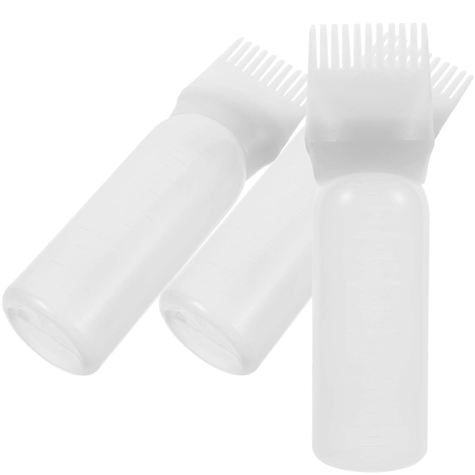Hair Dye Applicator Bottle with Root Comb for Precision Application and Even Oil Distribution, 3pcs
