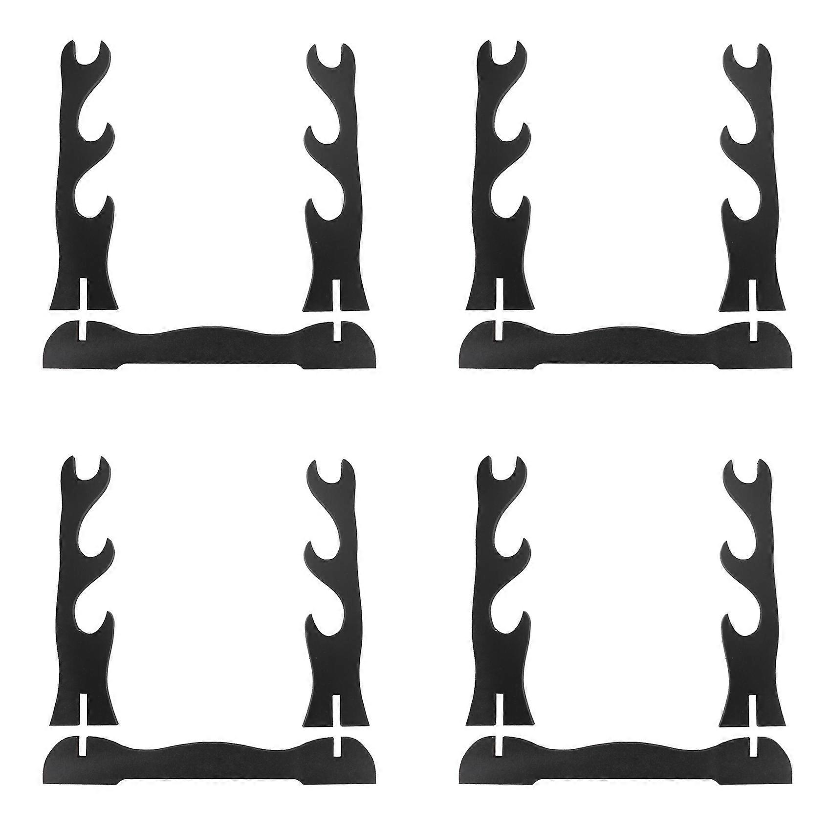 4X 3Tier Samurai Sword Katana Holder Stand Bracket Rack Display Black