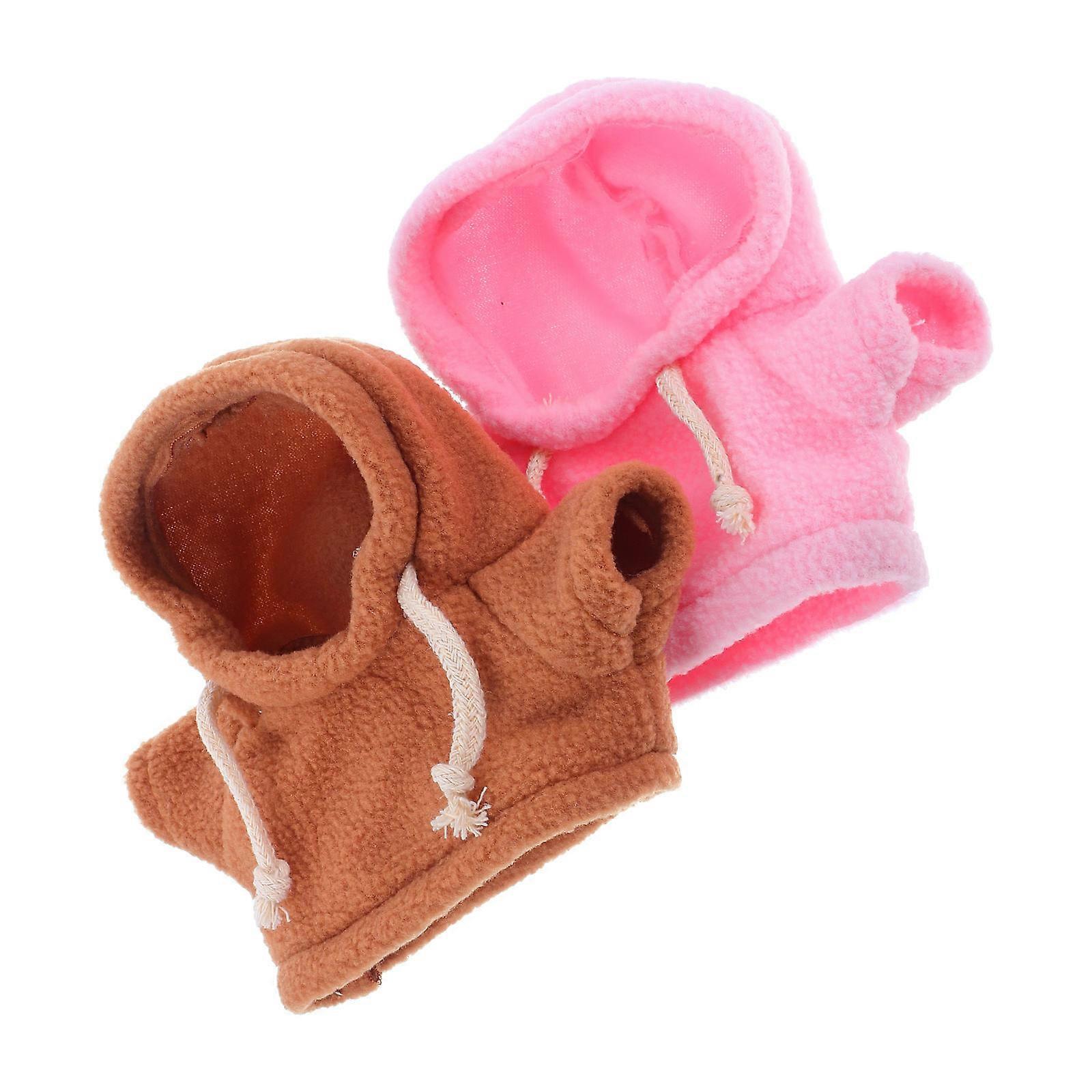 Assorted Color Bear Hoodie for Doll Replacement Clothing 2Pcs Set