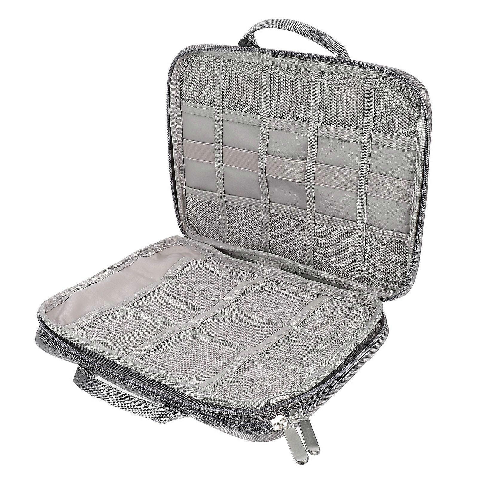 Data Cable Storage Bag Watch Strap Organizer Featuring 1Pcs Double Layer Bag