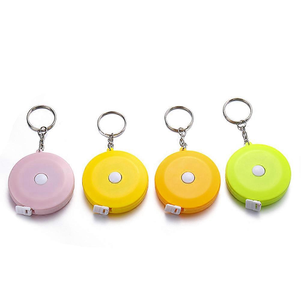 Mini Measuring Tape With Ring For Daily Use Pink 1.5M 1Pcs