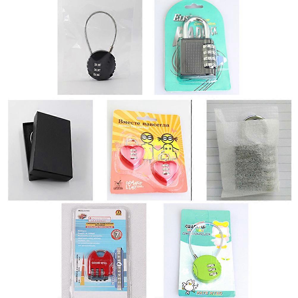 Dial Number Lock for Locking 2Pcs Luggage Password Lock with Metal Wire