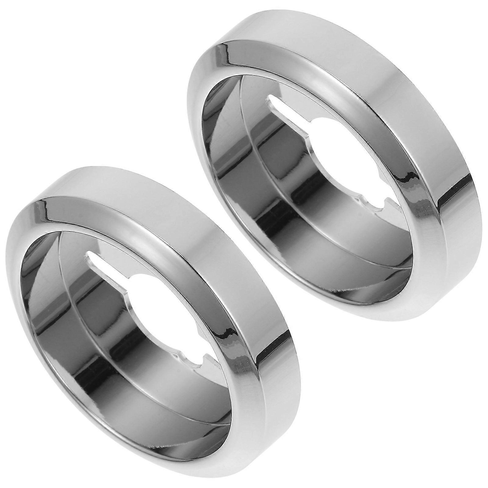 Silver Rotating Stove Knob Base for Gas Cooktop Replacement 2Pcs