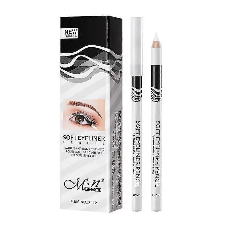 White Waterproof Eyeliner Pencil Set 3pcs Long Lasting Brightening Smooth Glide Makeup