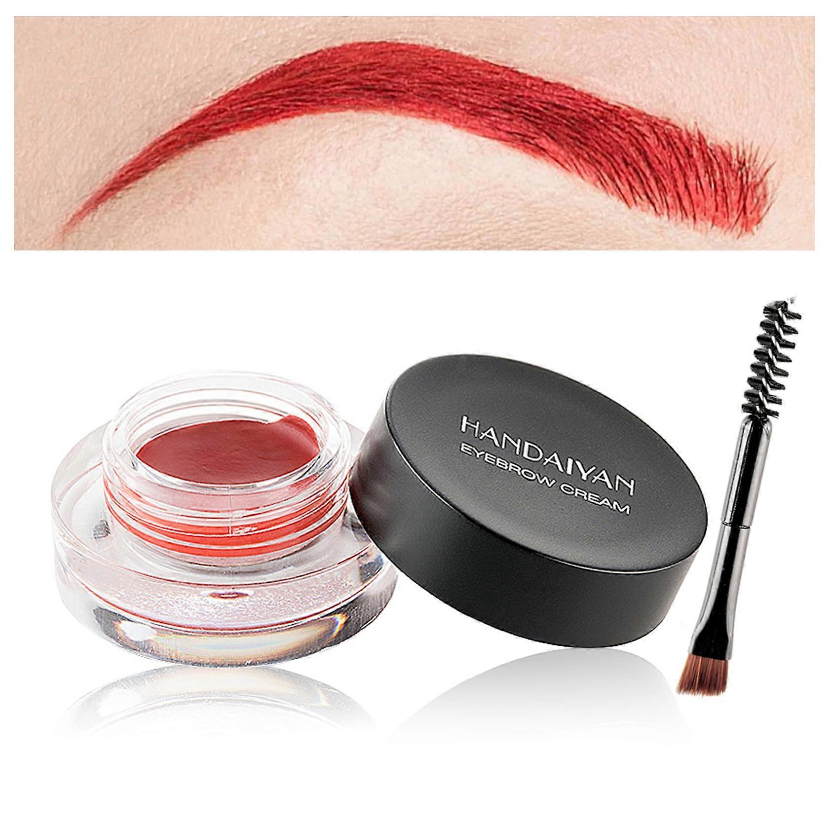 Eyebrow Pomade Waterproof Gel  Pigmented Long Lasting Smooth Application 07 Bright Red