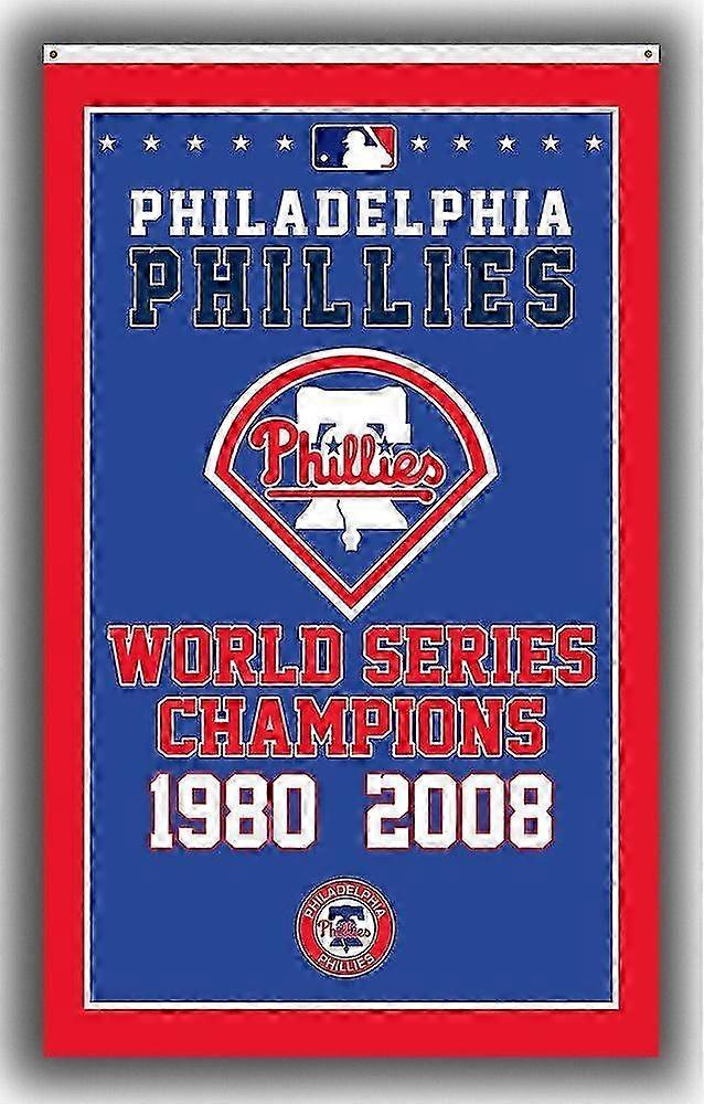 Baseballag minneverdig flagg Phillie Champs Shape 854