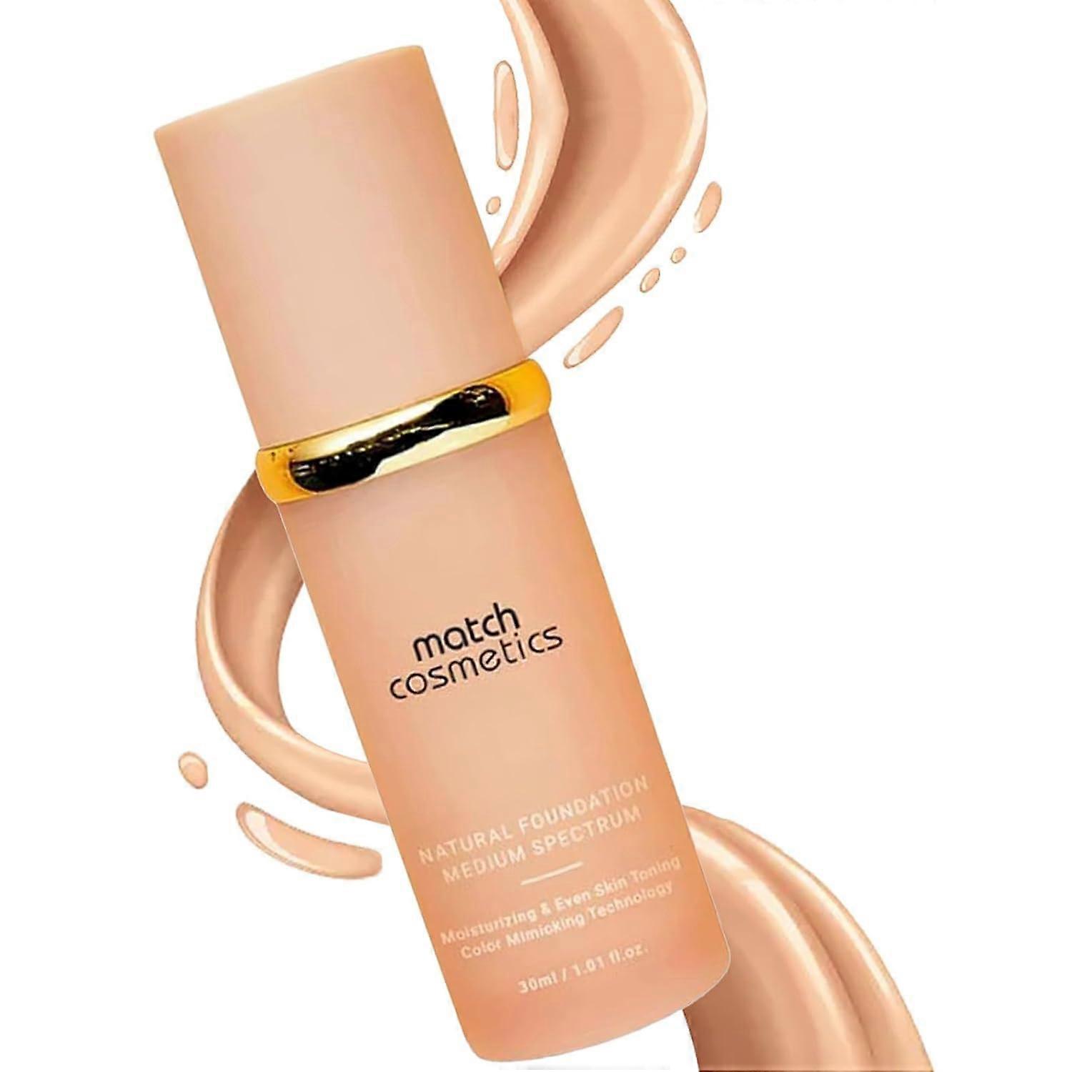 4 in 1 Liquid Foundation with SPF 50, Long Lasting Smooth Coverage Concealer  Medium Spectrum