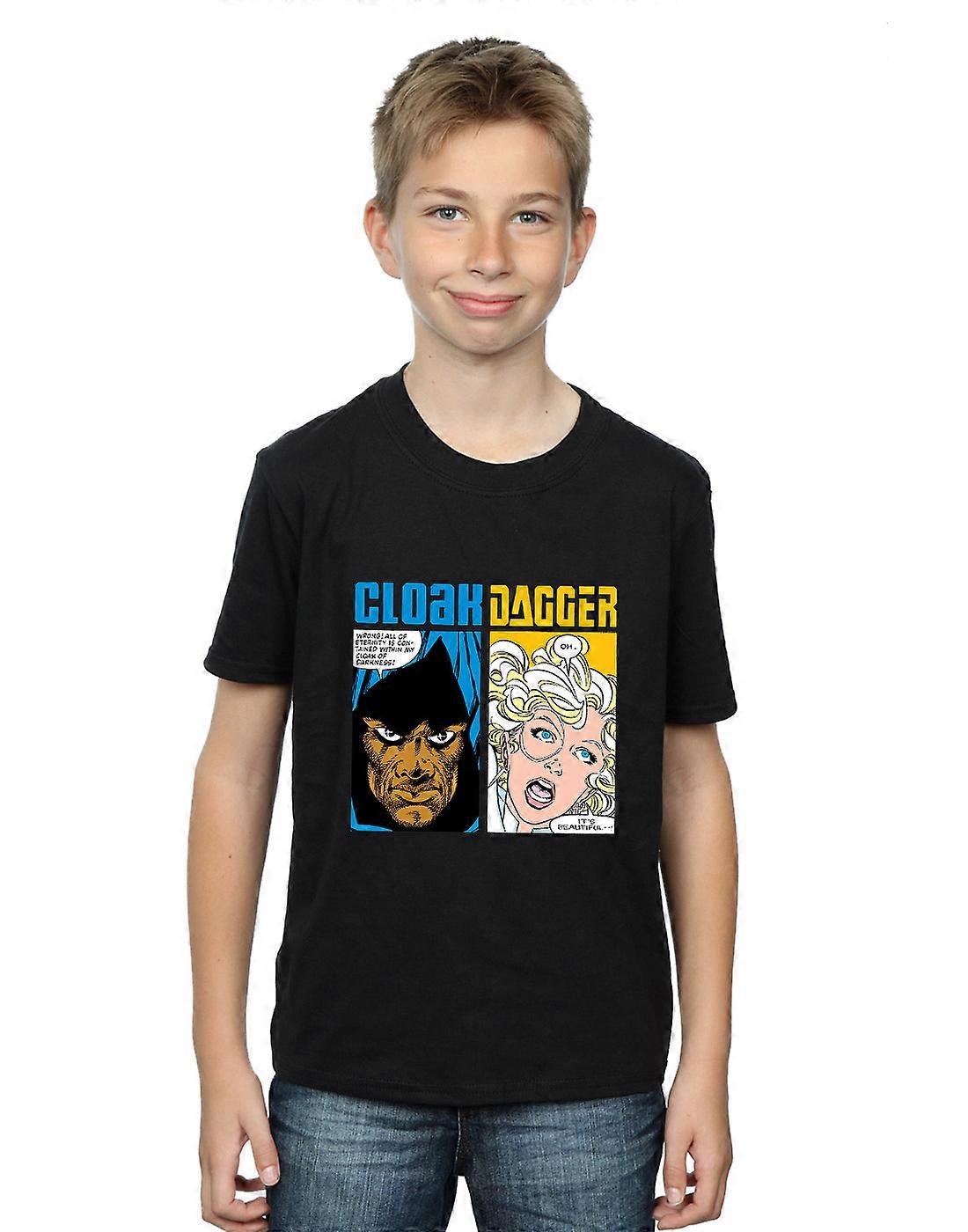 마블 보이즈 클로크 앤 대거 만화 패널 티셔츠