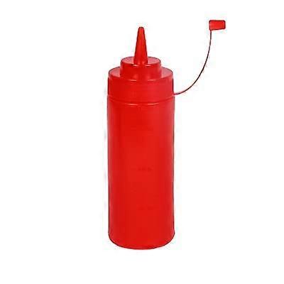 Tomato Sauce Bottle with Easy Squeeze Design, Reusable Plastic Condiment Dispenser for Kitchen