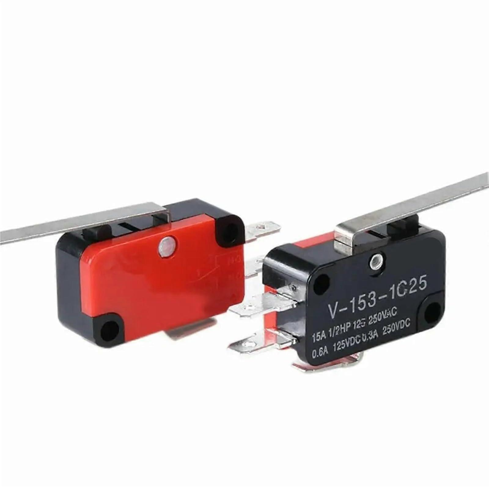 V1531C25 Limit Switch SPDT Long Hinge Lever Durable Micro Switch 1Pcs
