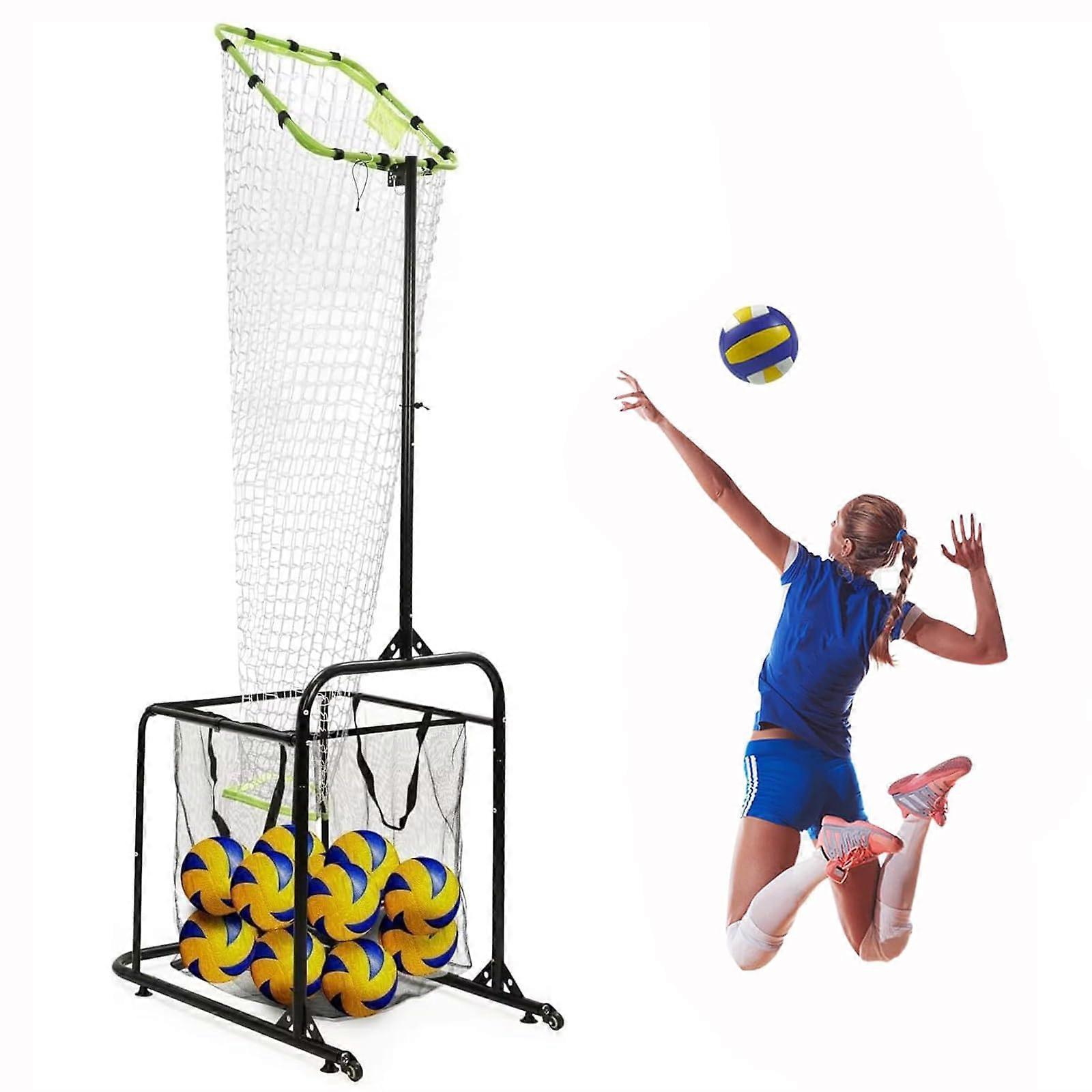 Volleyball Setter Trainer with Adjustable Height and Angle for Outdoor Passing and Setting Practice