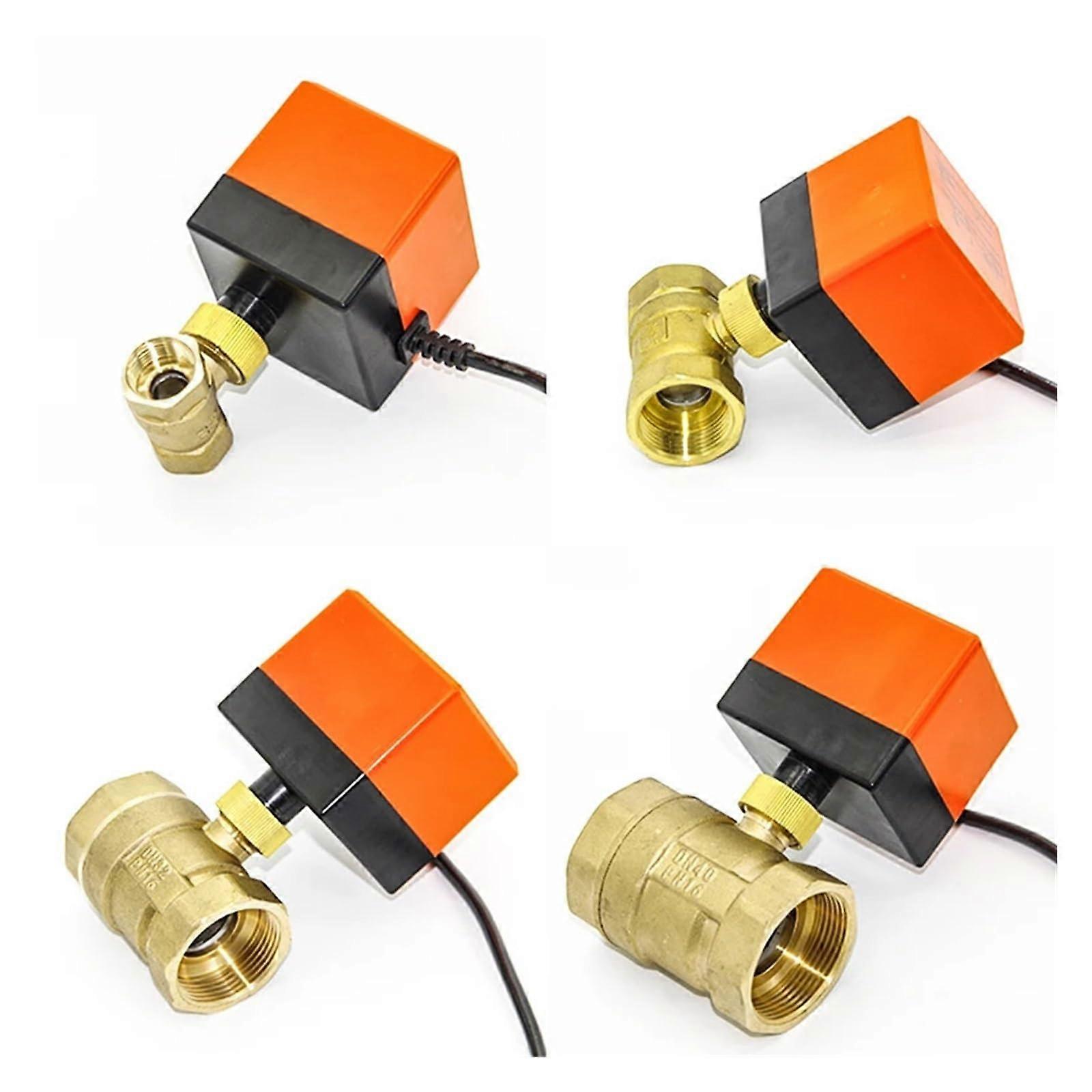 11/2 Inch Motorized Brass Ball Valve 12VDC, Durable Electric Water Control 3Wire