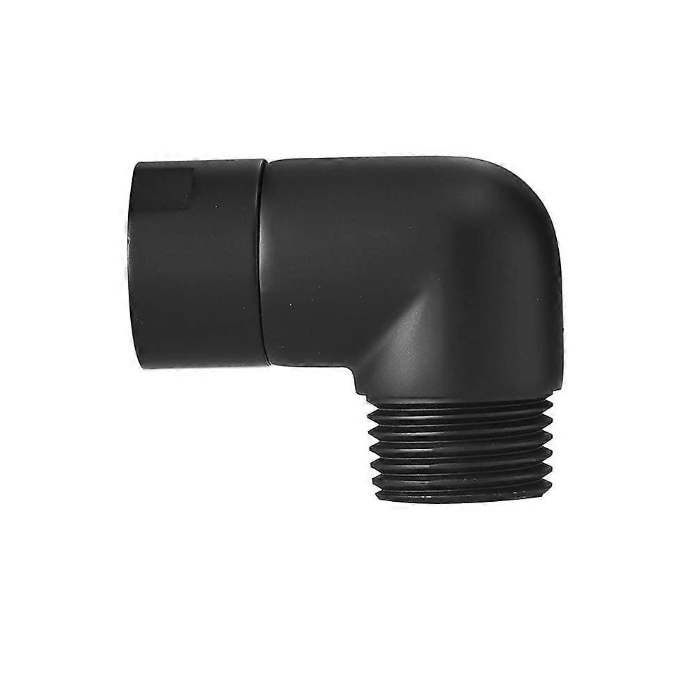 Matte Black Shower Head Adapter with Adjustable Angle, Universal G1/2 Brass Connector, Leak
