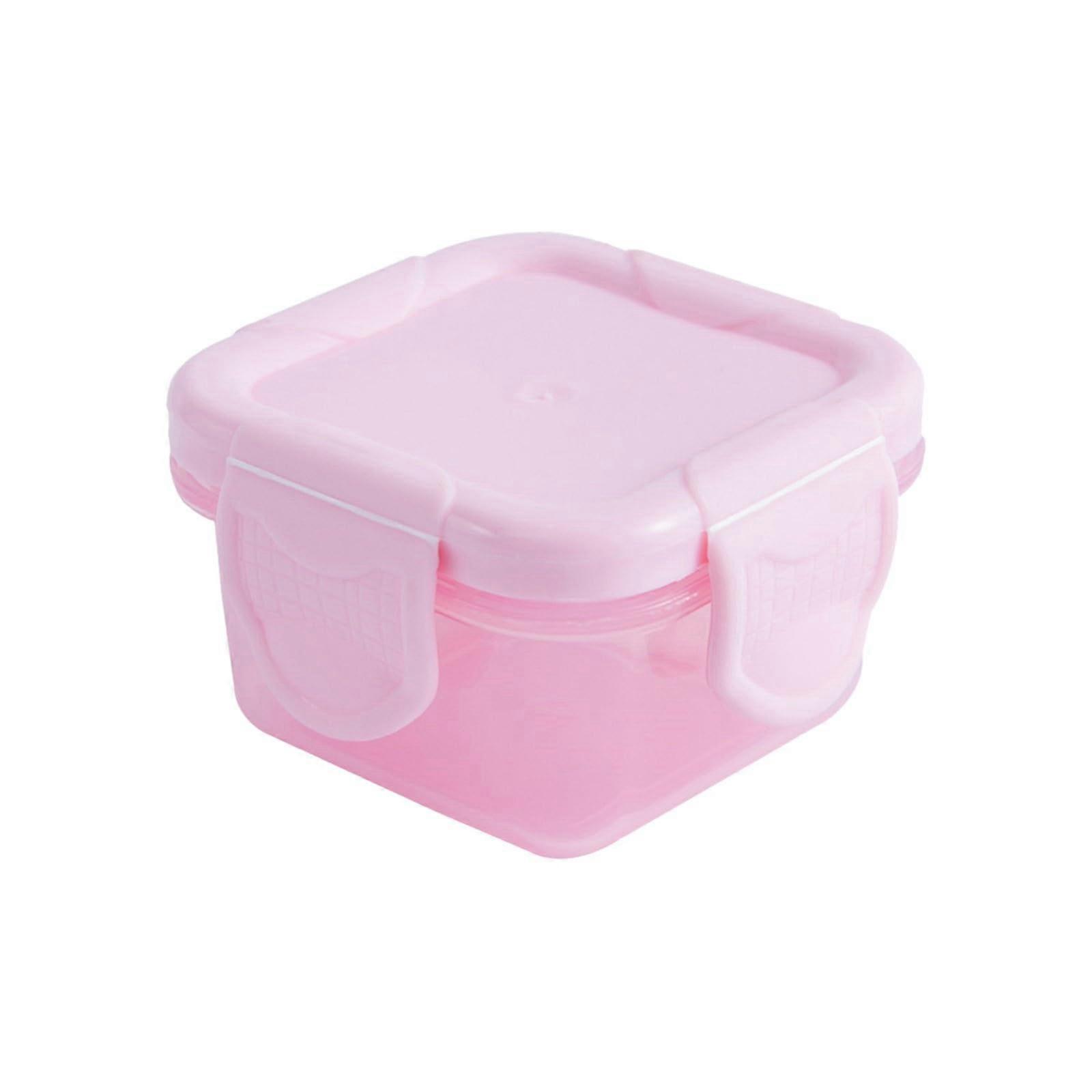 Small Storage Box with Secure EasyOpen Lid, Stackable Mini Organizer for Snacks, Kids Lunch C, 5x5x4cm