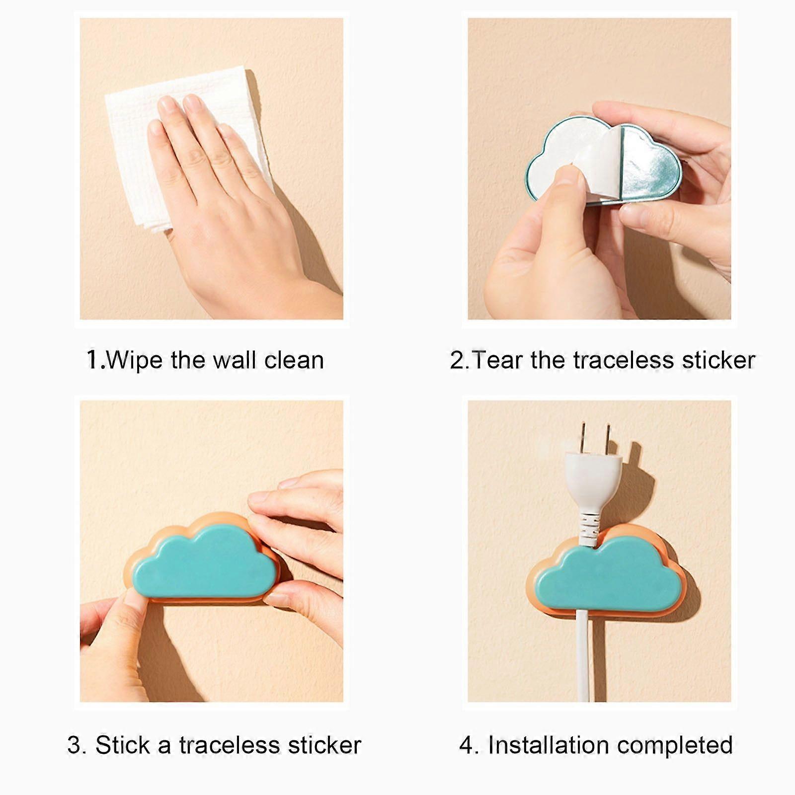 Hooks Hangers Holders Punch-Free Rotatable Socket Holder Wall Storage Rack Cable