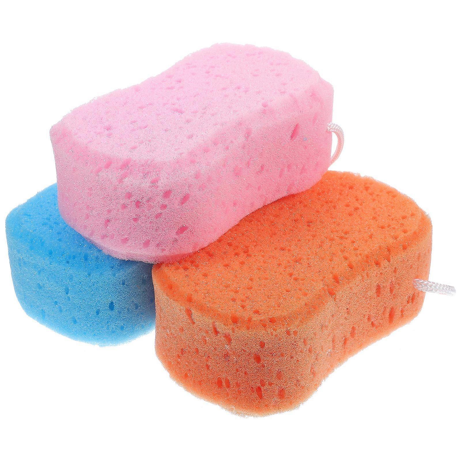 3Pcs Thicken Bathing Sponge Massaging Shower Ball Deep Scrubbing Sponge