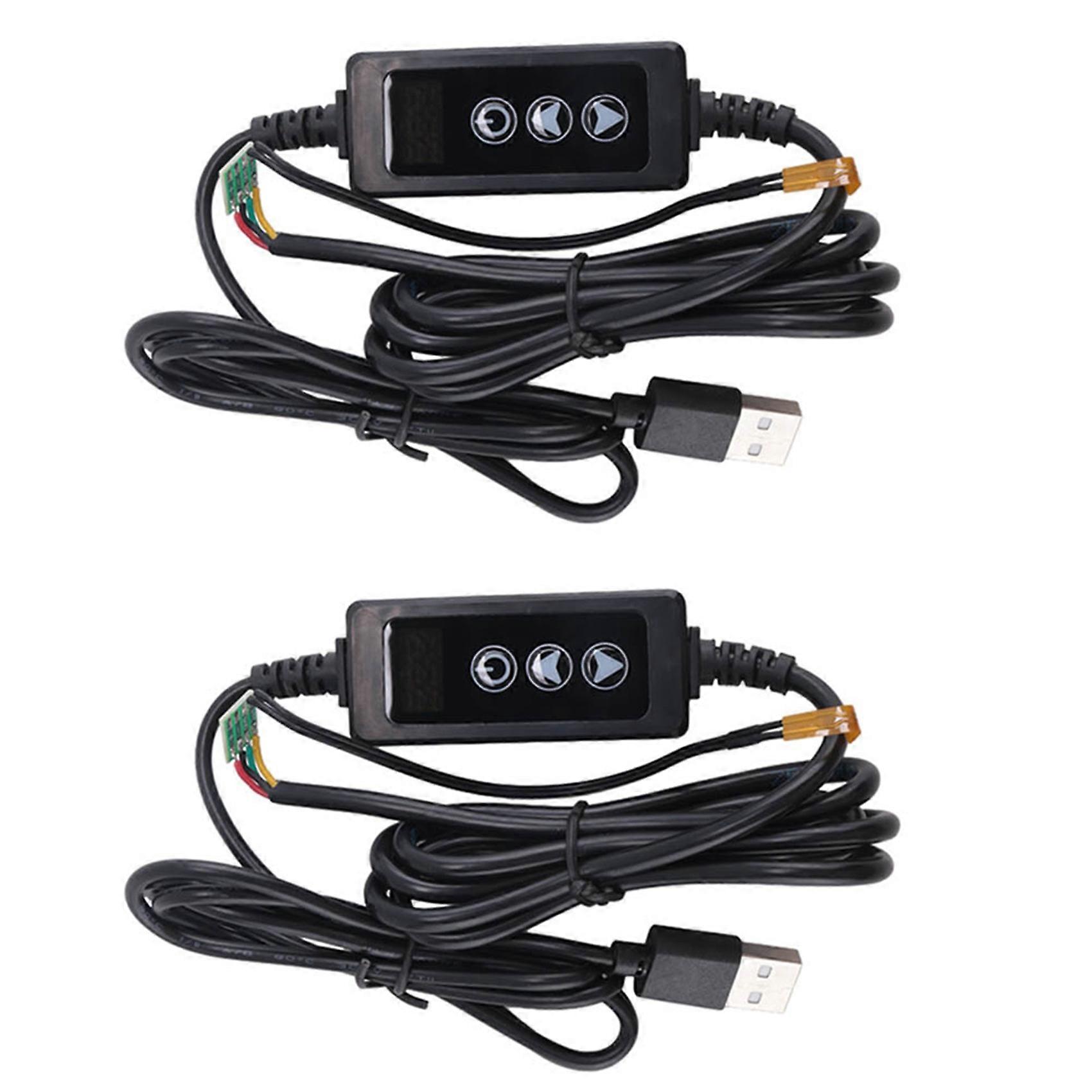 2X USB Mini Thermostat Switch LED Digital Control Temperature Controller Thermometer Thermoregulator DC 5-24V 12V