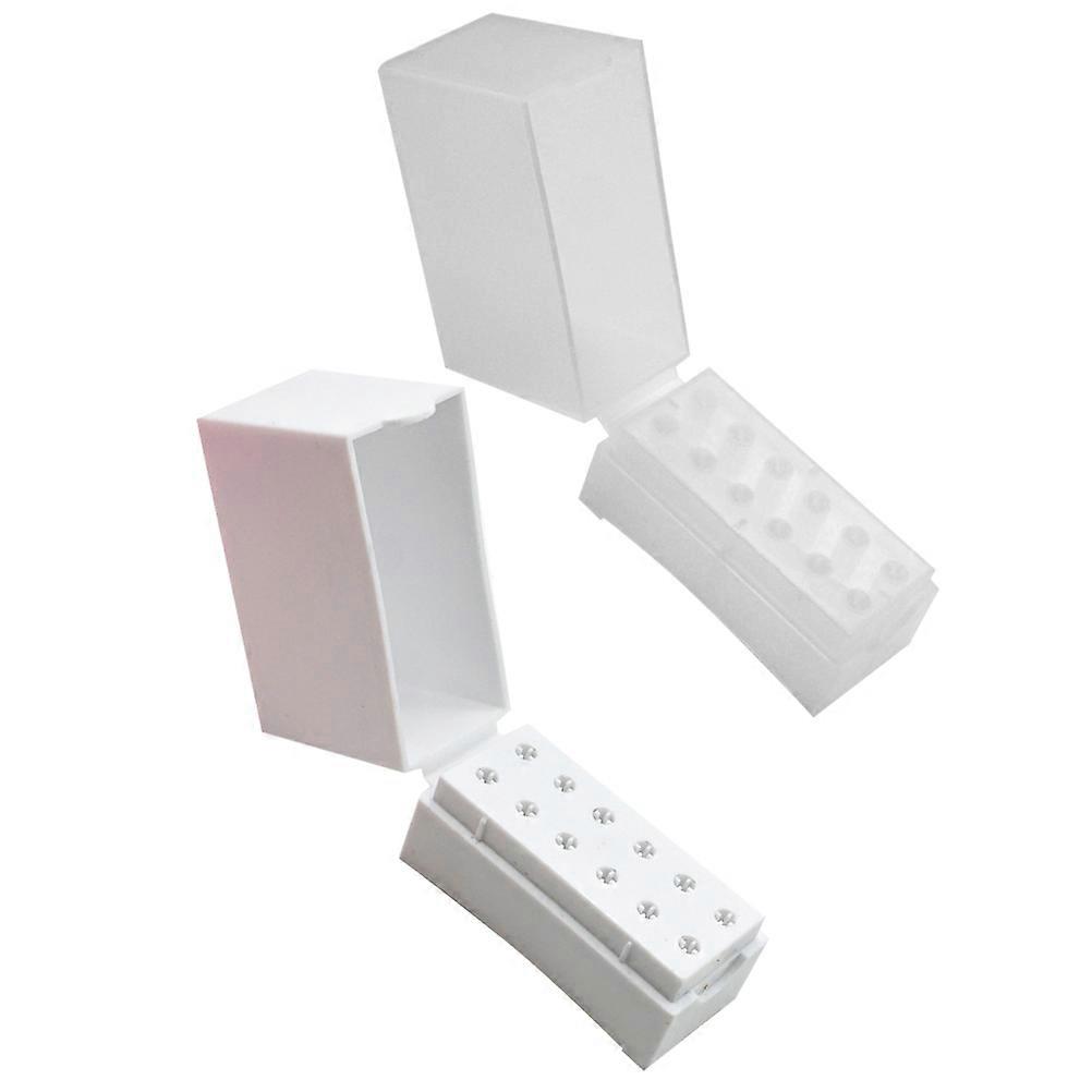 Nail Drill Bits Display Box for Home Use with 2Pcs Nail Drill Bit Cases