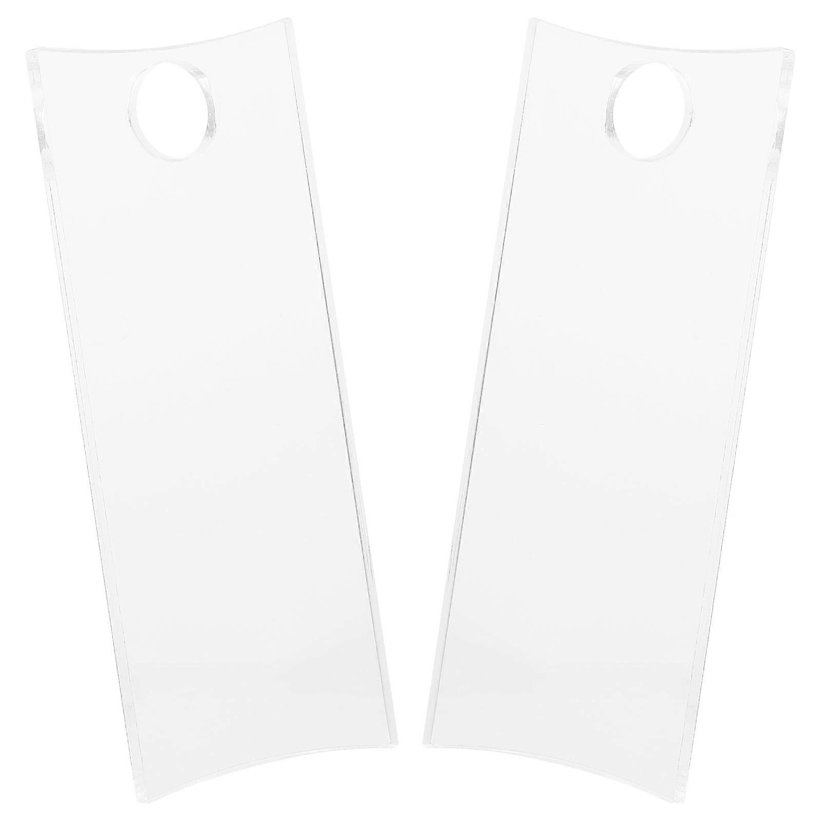 Tumbler Name Tags 2Pcs DIY Patterns Drink Bottle Rectangular Transparent