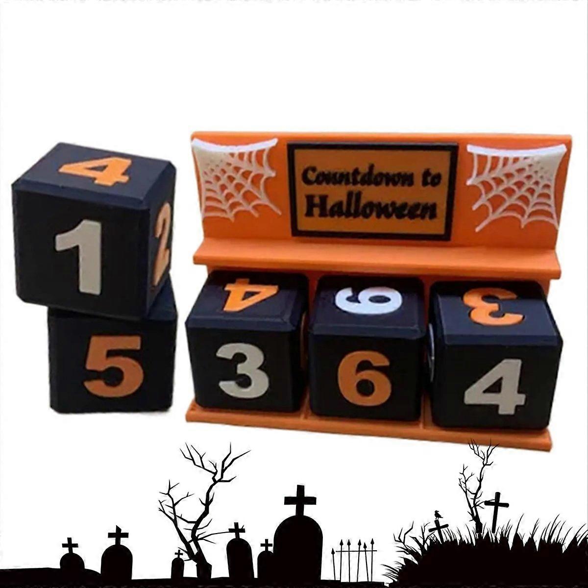 Halloween Countdown for Indoor Home Party Decoration Countdown Block