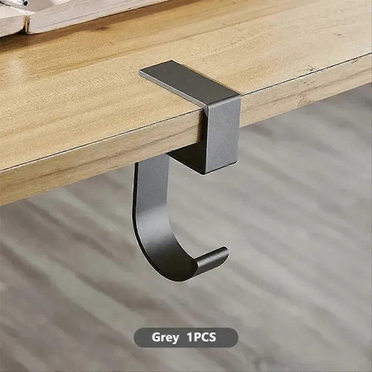 10 Shaped Table Edge Hook Student Desk Side Hanging Bag Hooks Gray