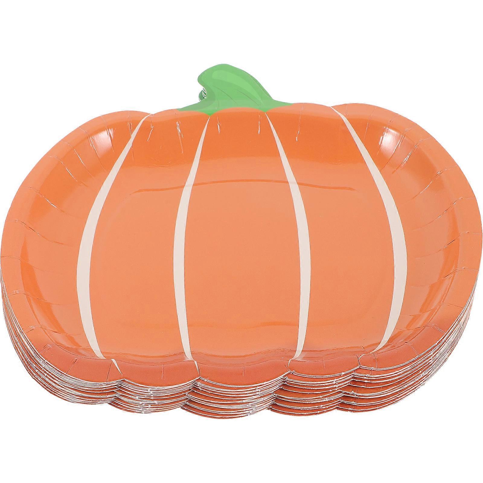 Pumpkin Paper Party Dinner for Halloween 25Pcs Orange