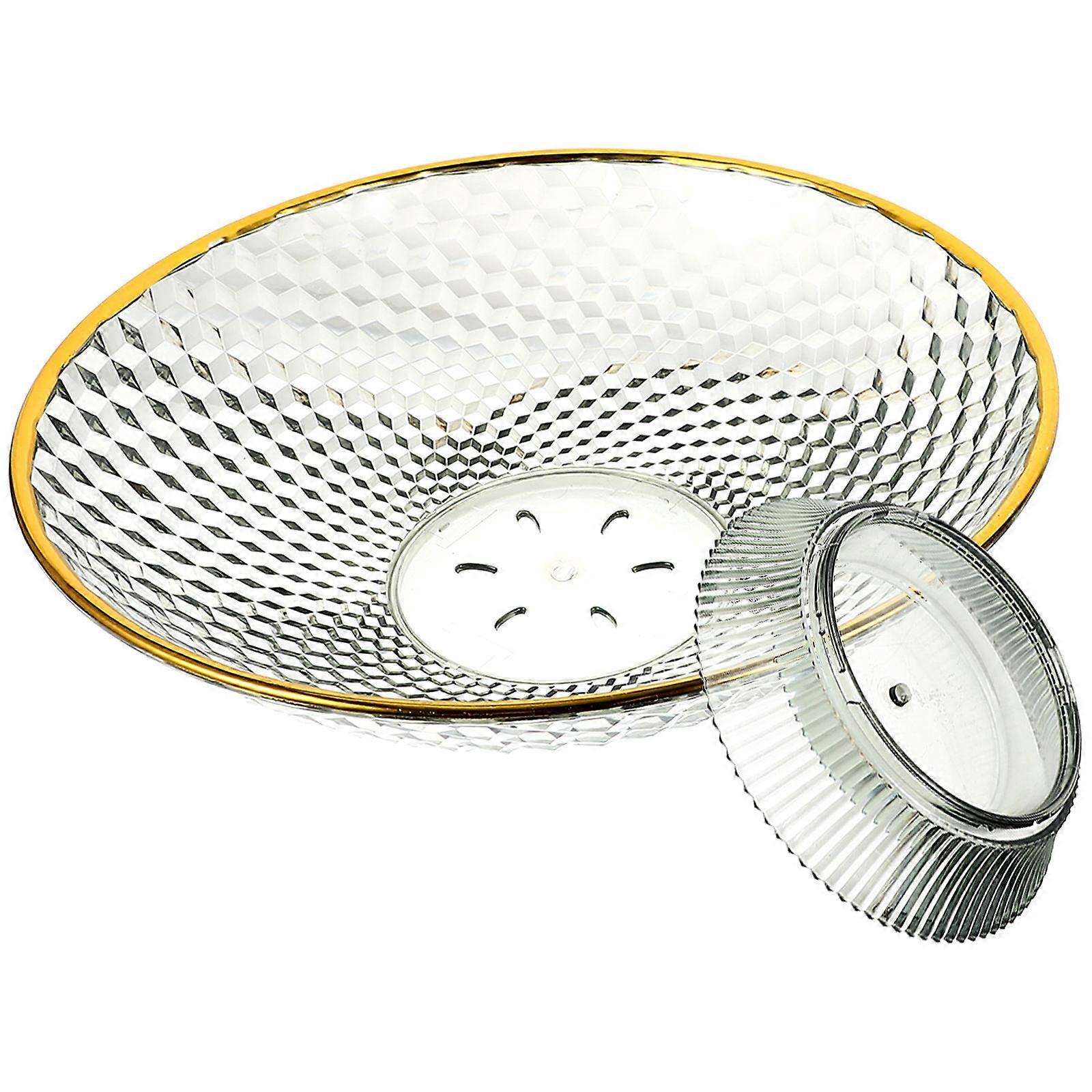 Fruit Plate for Storage Snack Serving Tray with Draining Fruit Tray