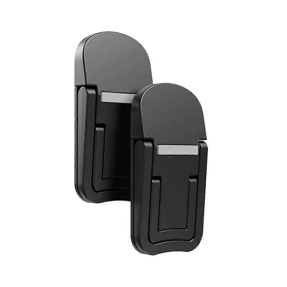 2Pcs Adjustable Height Laptop Stand Foldable SelfAdhesive Notebook Riser Black Ergonomic Design