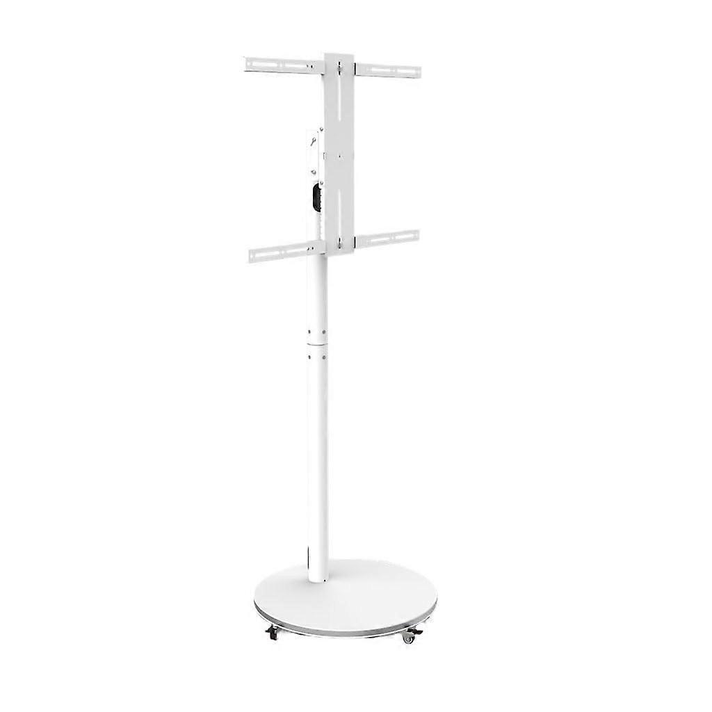 Mobile TV Stand for Flat Screen TVs with Adjustable Height Tilt and Lockable Rolling Casters