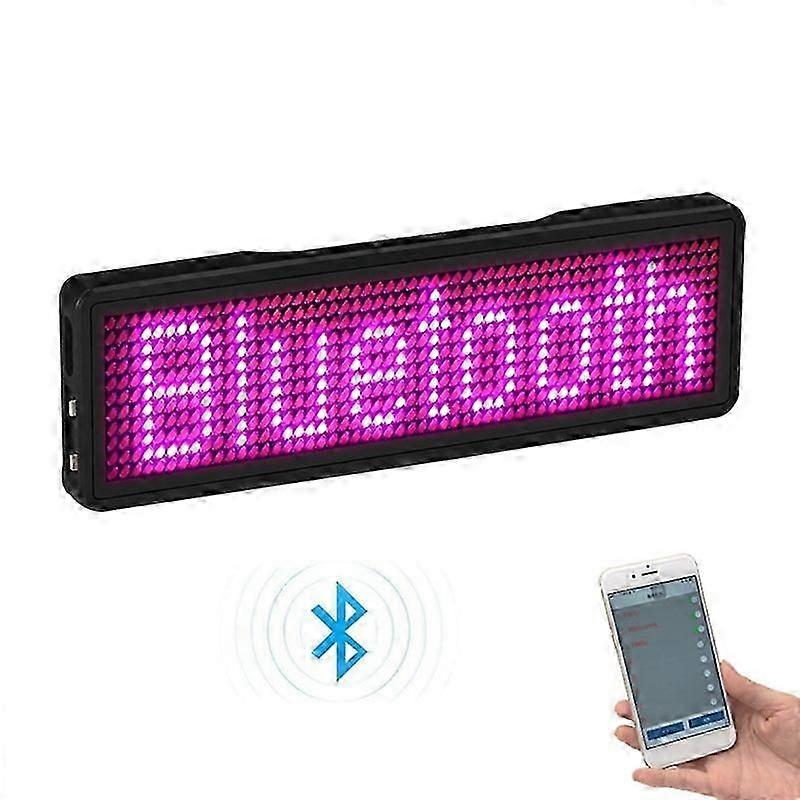 Bluetooth LED Name Badge Rechargeable Light Sign Display LED,Type 2