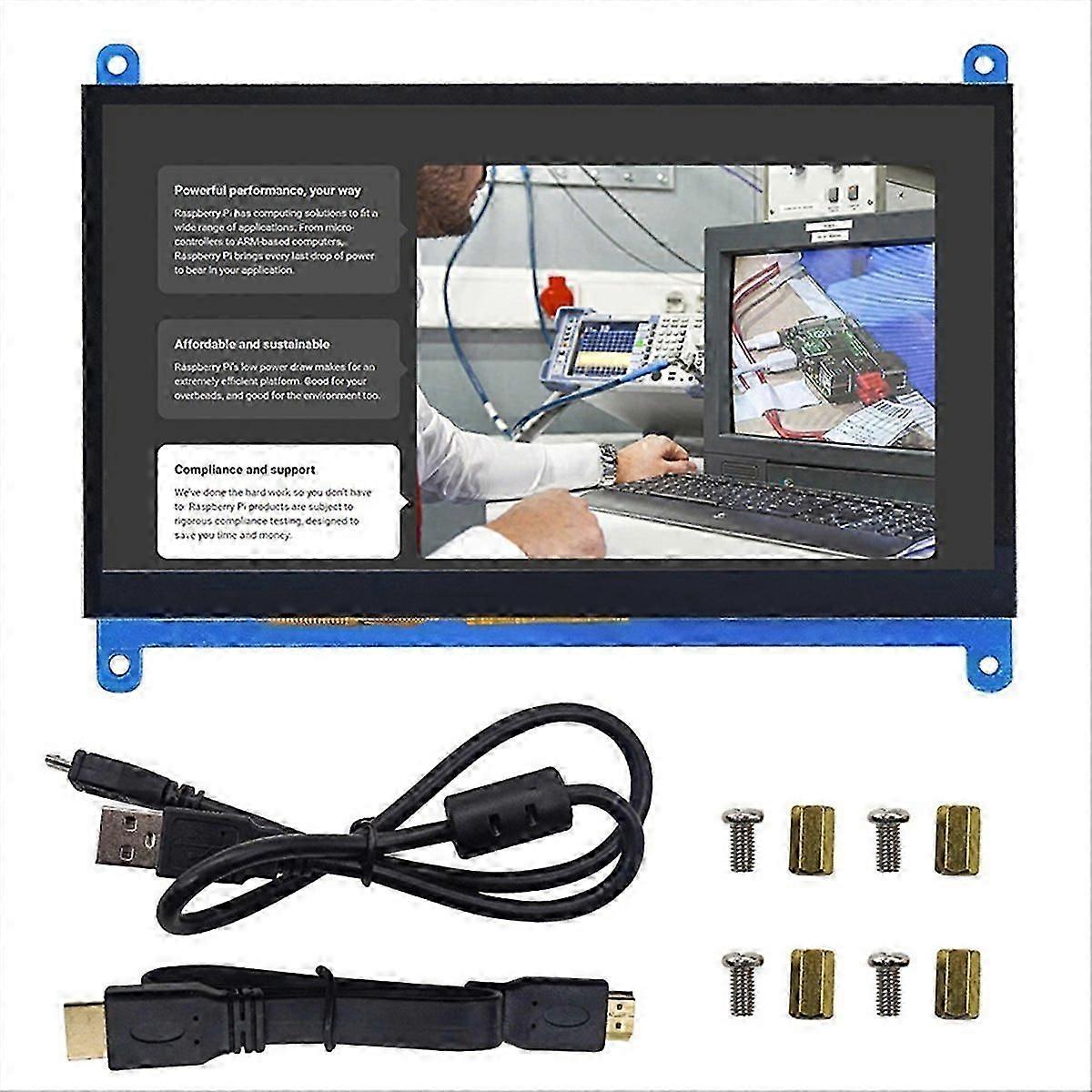 1024x600 7 Inch Touch -Compatible Display Touch Screen Panel for Raspberry Display LCD HD Display Pc