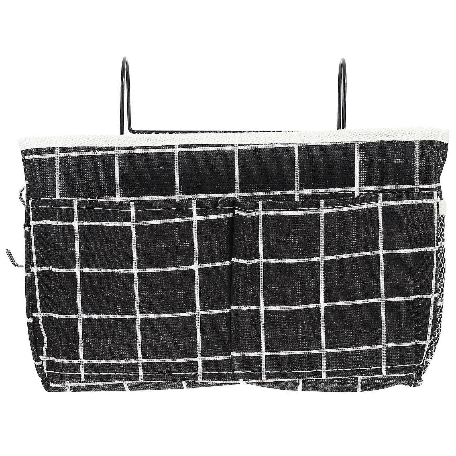 Hanging Storage Pouch Practical Bedside Bag for Storage 2Pcs Black