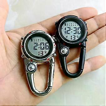 Unisex Frauen Herren Krankenschwester Arzt Karabiner Clip Digitale Elektronische Leuchtende Multifunktions Schlsselanhnger FOB Taschenuhren Hngen Uhr