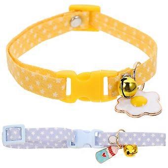 Kitten Collar with Bell Adorable Cat Collar for Pet Use 8Pcs Pack