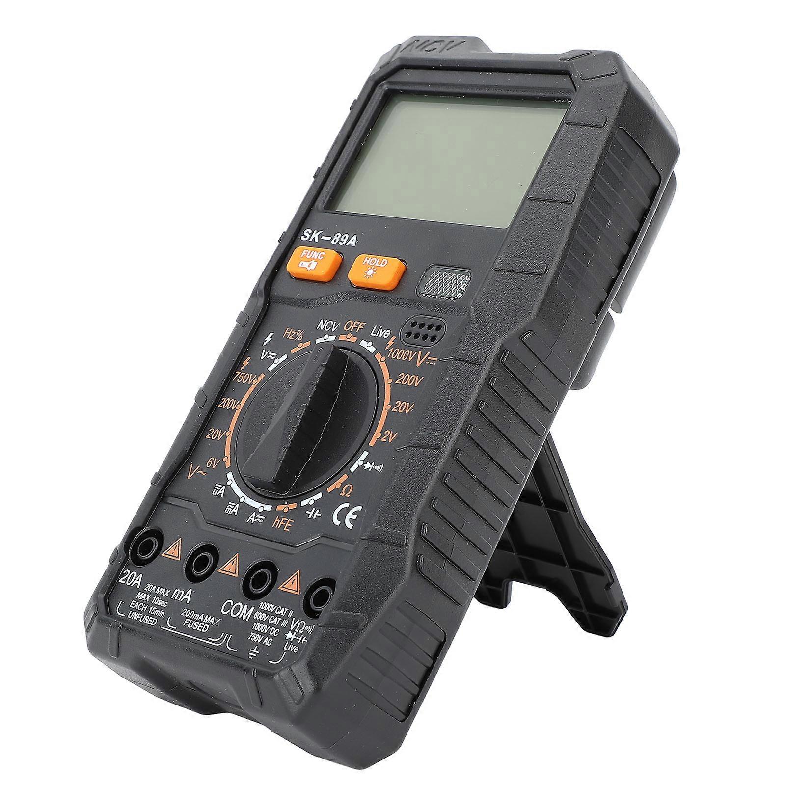 Digital Multimeter Auto Ranging Voice Broadcast AC DC Voltage Current Capacitance Resistance Frequency Tester