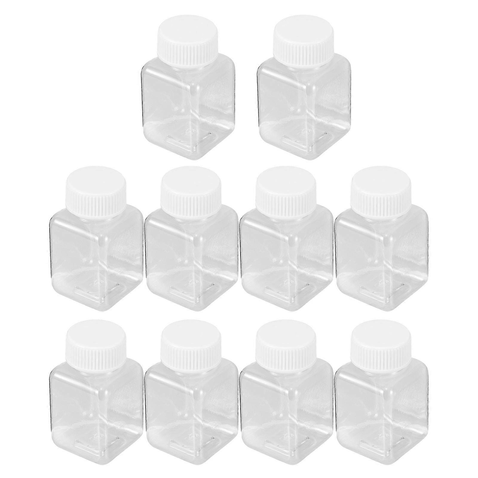 Plastic Display Bottles Transparent for Refill 10Pcs Small Containers