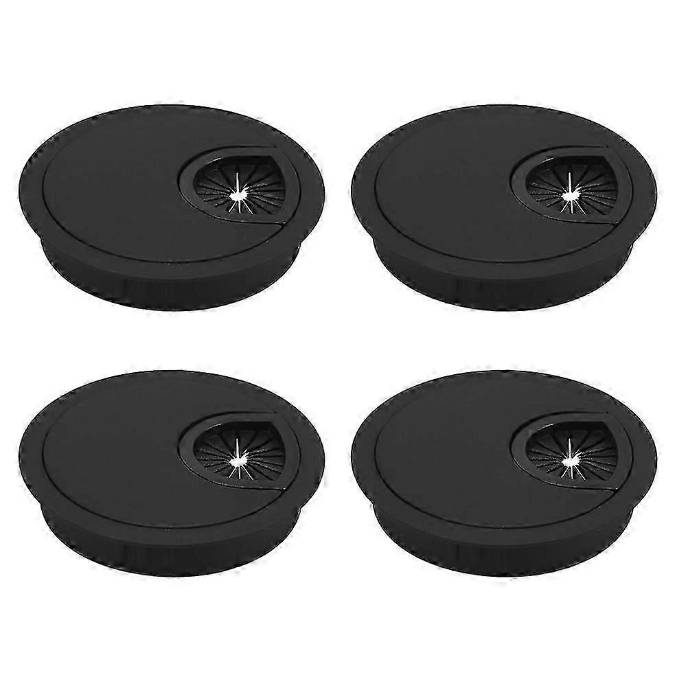 Cable Organizer Zinc Alloy Table Round Cable Box for Computer Desk 4Pcs