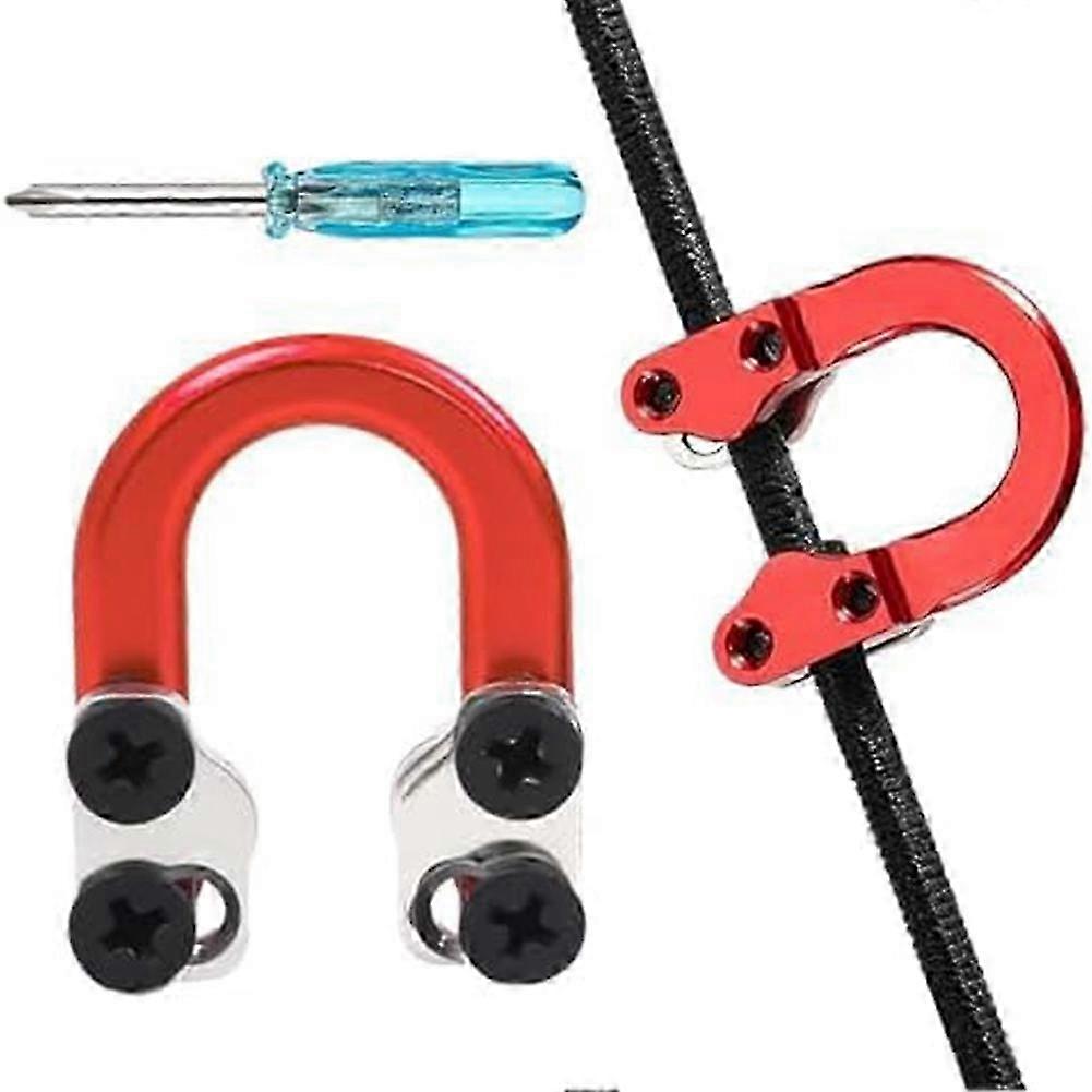 1 Pack Archery Compound Bow D Loop-Metal D Ring Buckle Release Nocking Loop with Screwdrivers
