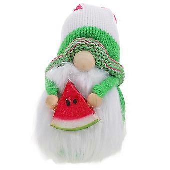Praia Gnome Elf Dwarf Figurine Watermelon Gnome Doll Decoração de Verão para Casa